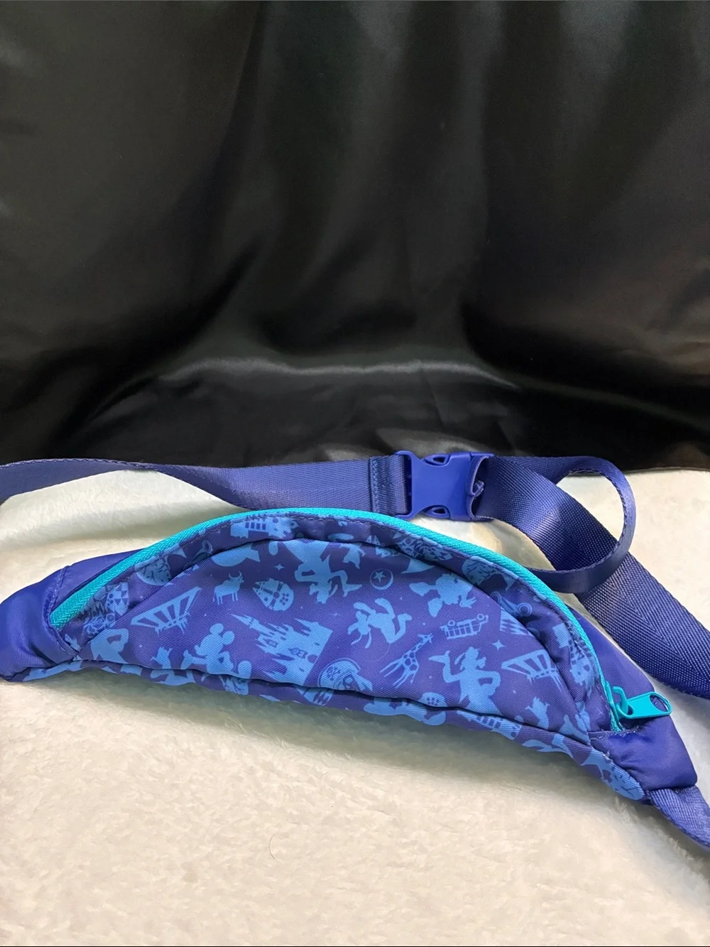 Disney Walt Disney World 50th Anniversary Blue Teal Kids Fanny Pack